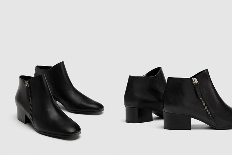zara black ankle boots