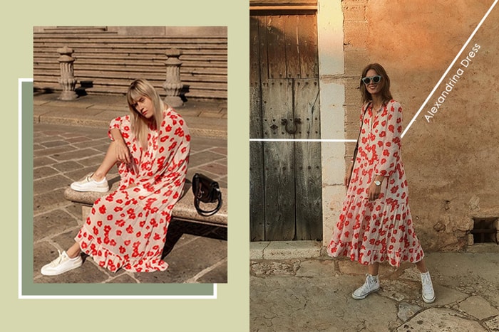 世界各地的時尚博客都穿同一件「印花長裙」，來看她們如何駕馭吧！