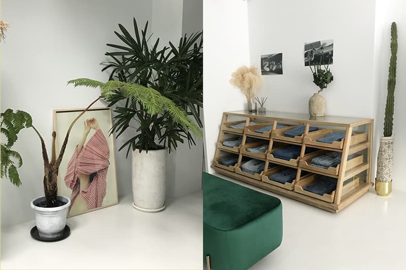 b.low taipei shopping guide new store pants jeans instagrammable pink wall