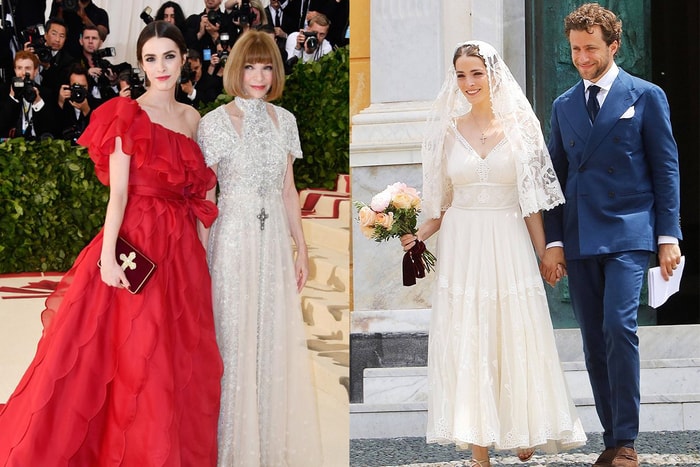 遺傳了媽媽的時尚品味?《Vogue》主編 Anna Wintour 女兒穿著這件婚紗,成為年度最美的夏季新娘