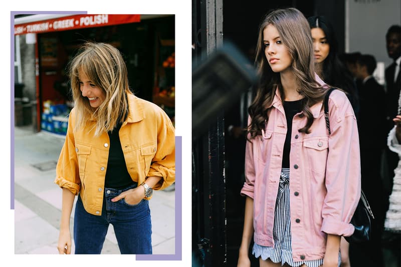 Coloured Denim Trends Yellow Pink Jacket