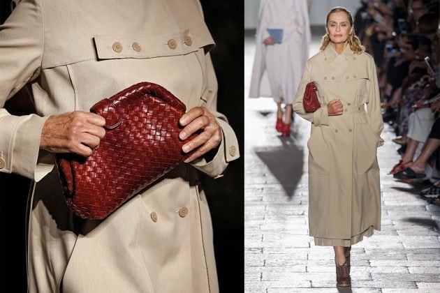 Lauren Hutton Bottega Veneta Runway clutch