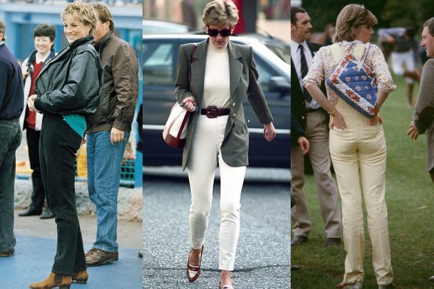 Princess Diana Denim White Jeans Yellow Jeans