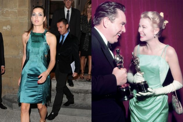 Grace Kelly Charlotte Casiraghi Green Dress