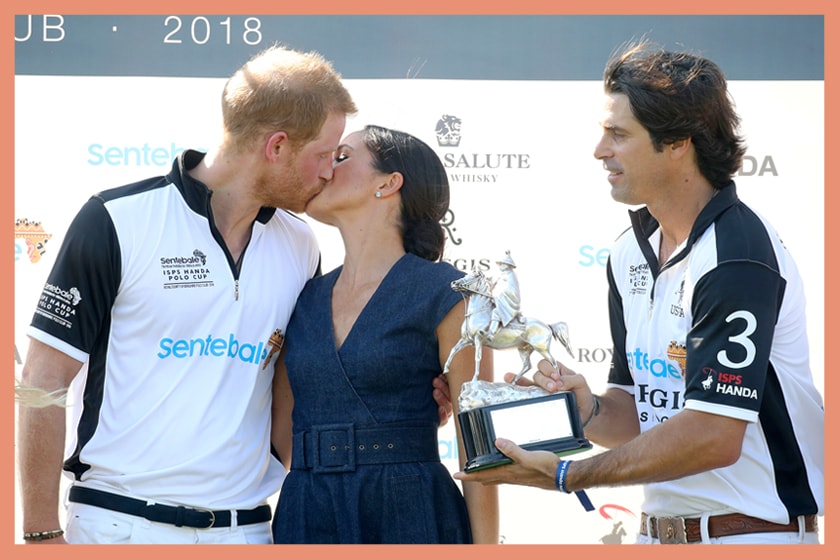 Meghan Markle Prince Harry sentebale polo sweet kiss public