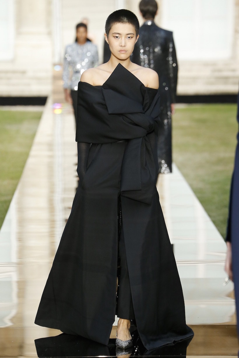 Givenchy Audrey Hepburn 2018 fall haute couture runway LBD