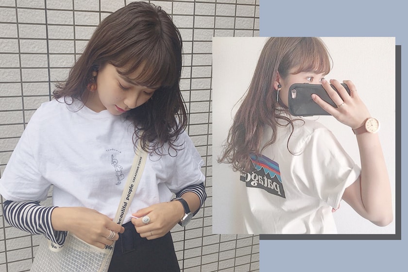 Tee T-shirt inspiration japanese girl casual wear outfits