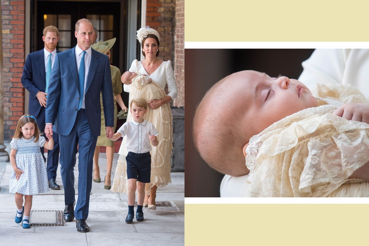 Prince Louis Christening Prince William Kate Middleton Prince Harry Meghan Markle Queen Elizabeth II Prince Charles Pippa Middleton Prince George Princess Charlotte British Royal Family