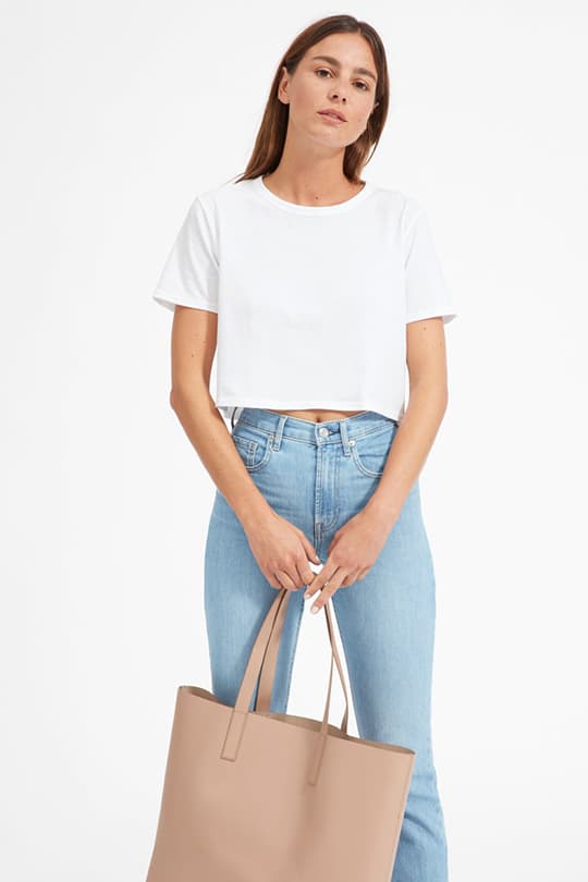 white-t-shirt_Everlane Cotton Crop T-Shirt