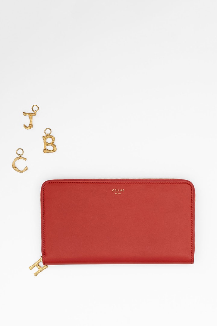celine-red wallet