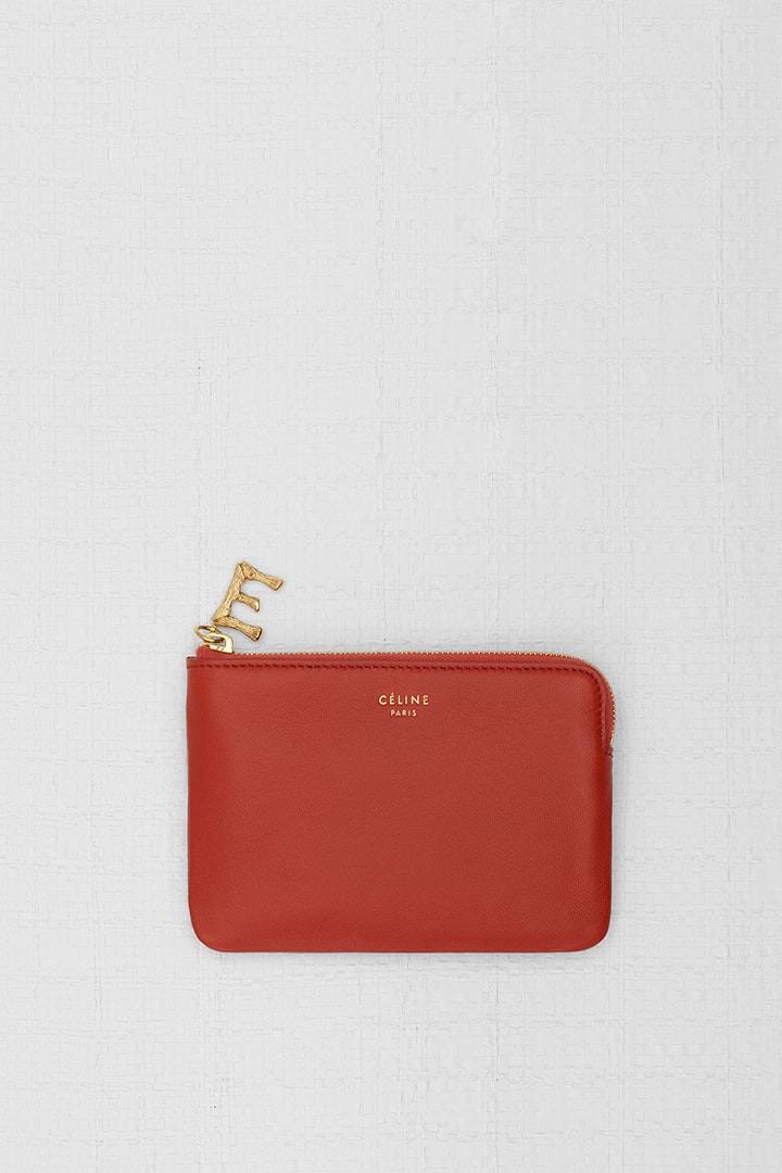 celine-red wallet