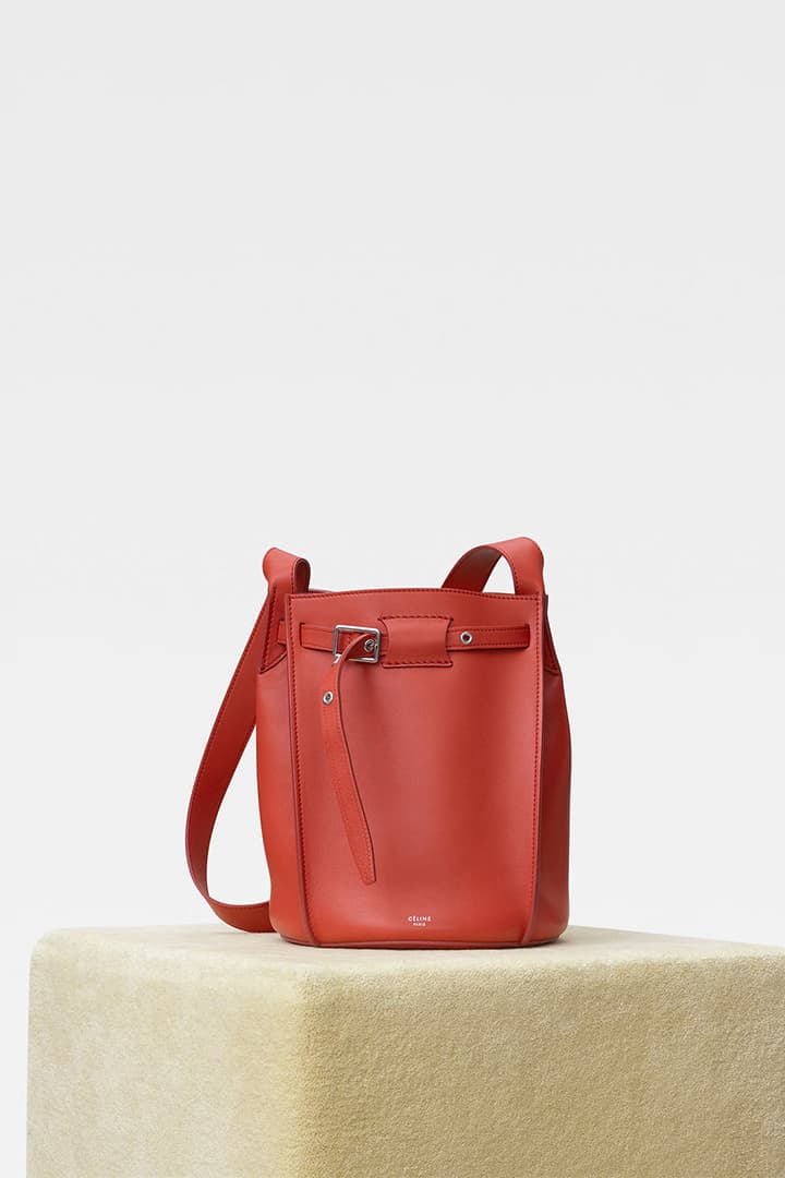 celine-red-big bag bucket