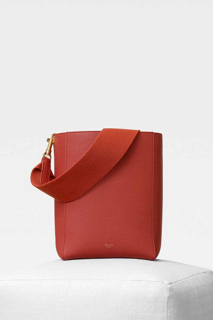 celine-red-shoulder bag