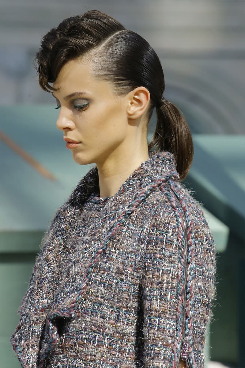 Chanel Paris Fashion Week Haute Couture Fall 2018 Couture Slicked Back Ponytail French Girls Style Punk style Hairstyles