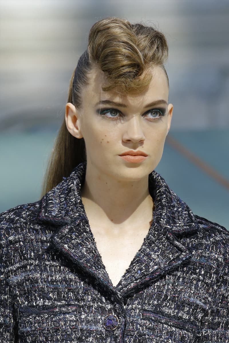 Chanel Paris Fashion Week Haute Couture Fall 2018 Couture Slicked Back Ponytail French Girls Style Punk style Hairstyles