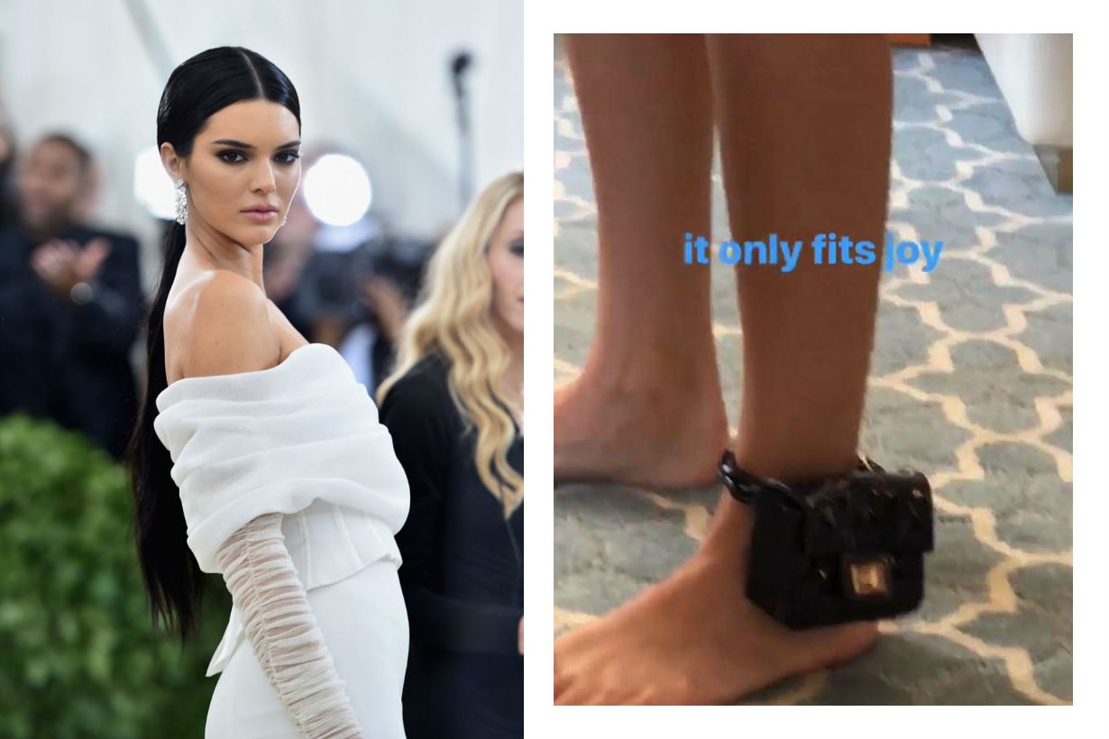 Kendall-Jenner-shows-bizarre-Chanel-ankle-purse