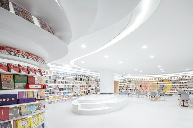 futuristic bookstore xian wutopia labs