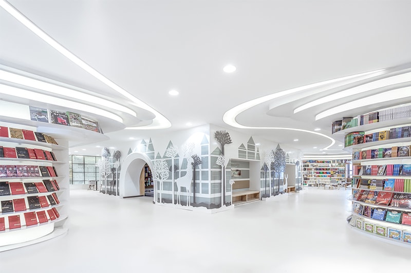futuristic bookstore xian wutopia labs