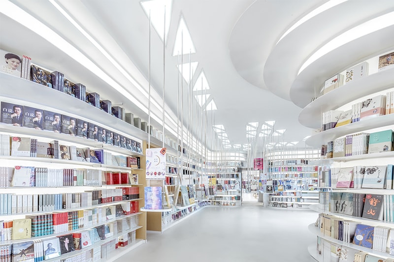 futuristic bookstore xian wutopia labs