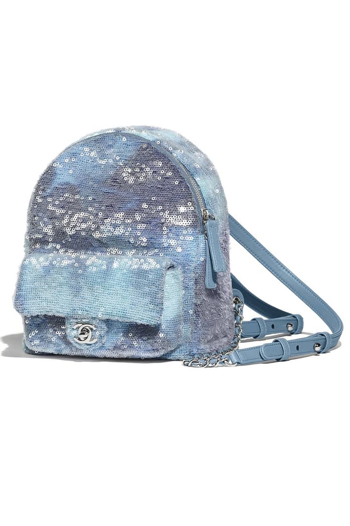 Gigi Hadid Chanel Handbags Mermaid Bag Flap Bag in Sequins Celebrities Style