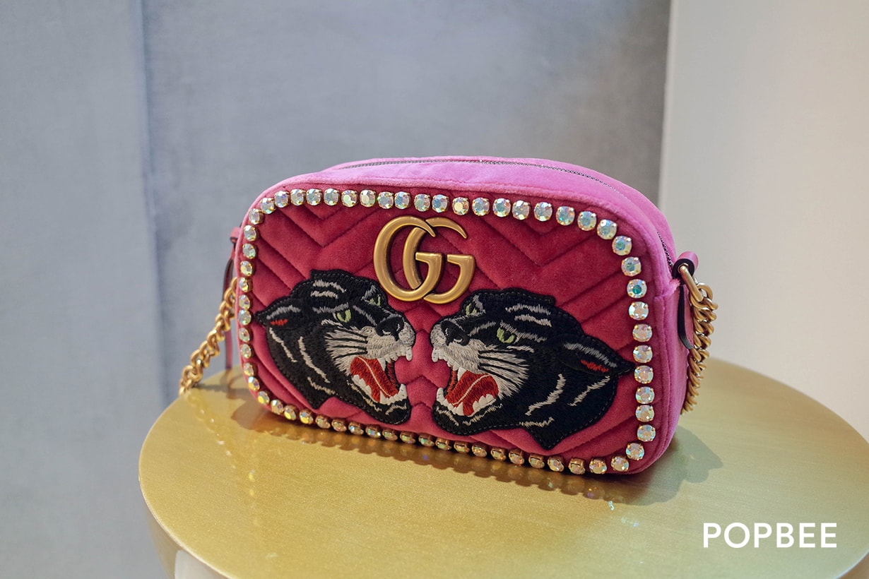 Gucci GG Marmont Taiwan exclusive unboxing handbags pink