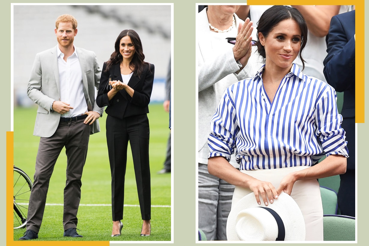 Meghan Markle Prince Harry Stella McCartney tuxedo suit Royal Trip to Australia Royal Protocol British Royal family