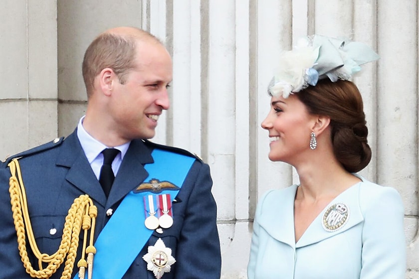 prince william nudges kate-middleton royal air force centenary flypast
