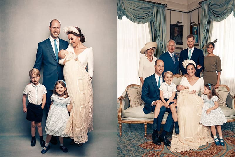 princess charlotte holding prince louis hand christening portraits