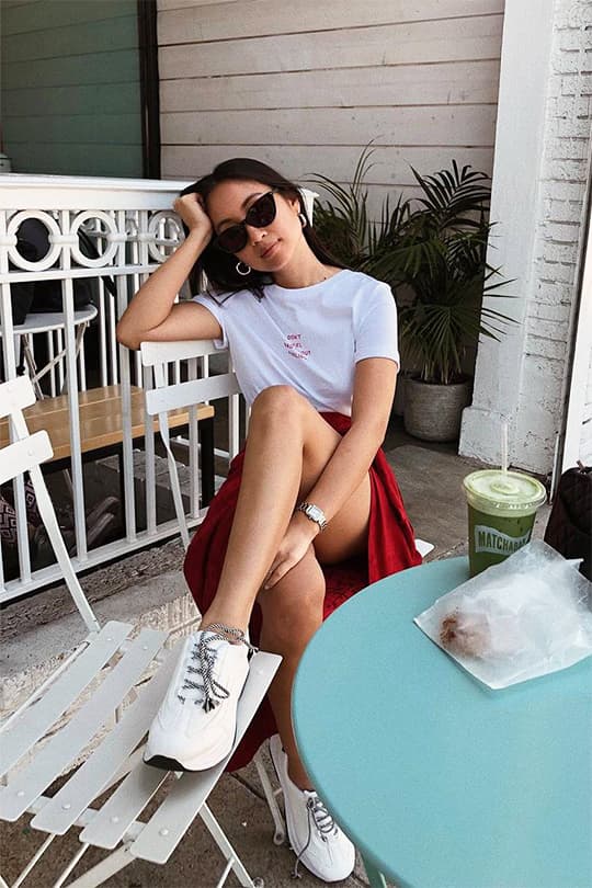 white sneakers summer outfits idea instagram_