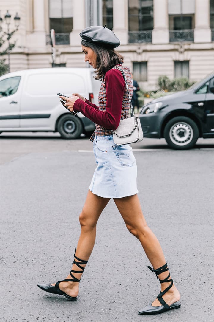 Denim Skirt Street Style