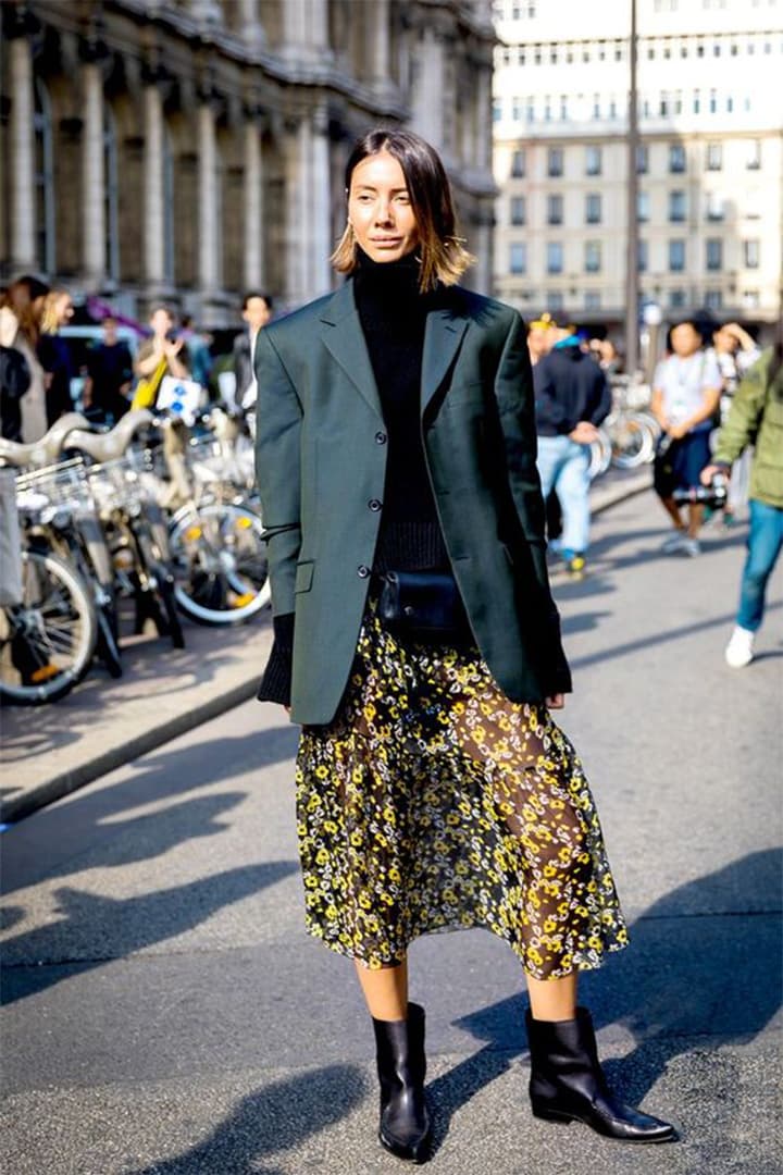Fall Winter Street Style Dresses with Boots