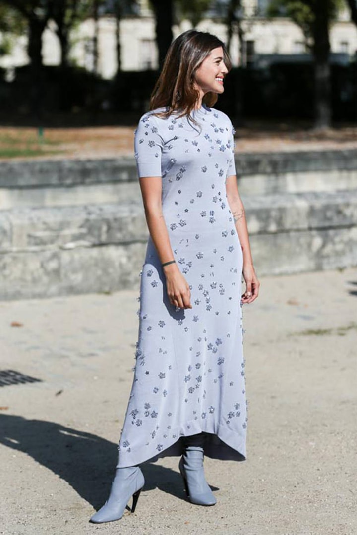 Fall Winter Street Style Dresses with Boots Tone on Tone