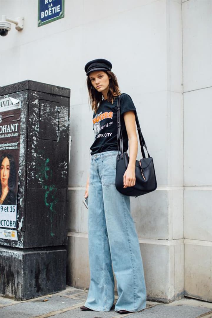 Denim Wide leg jeans Street Style