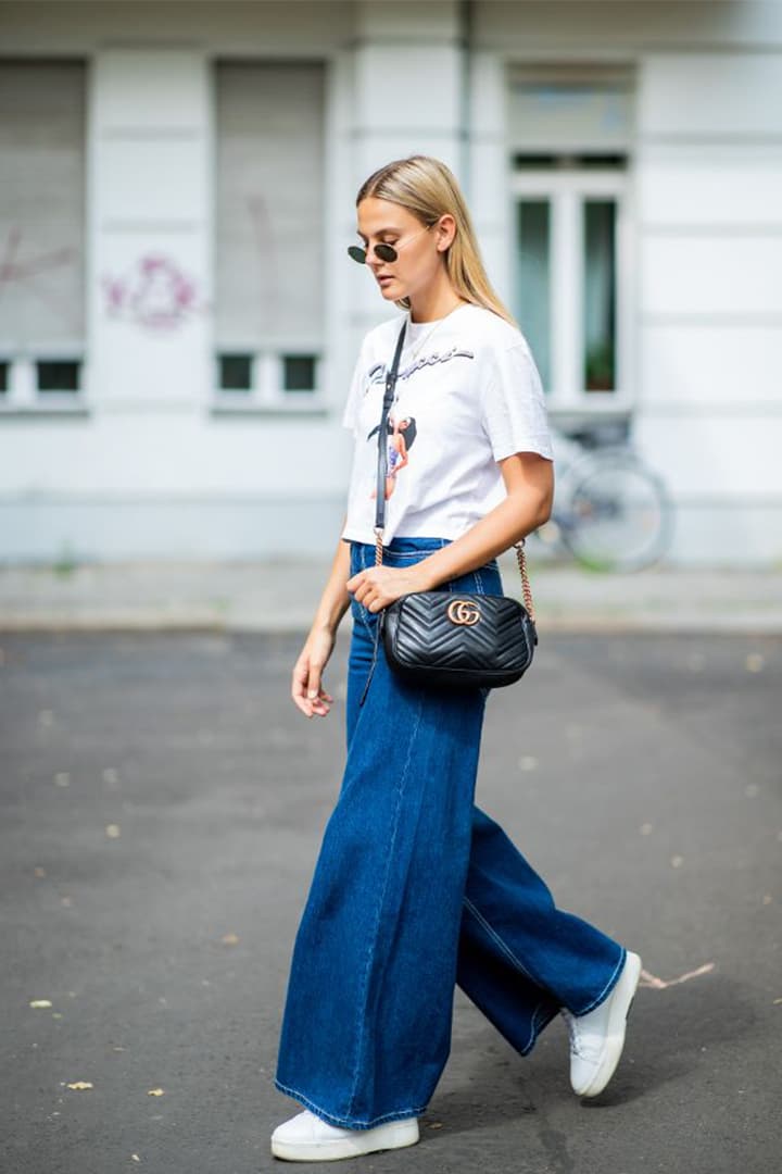 Denim Wide leg jeans Street Style