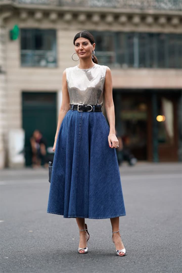 Denim Skirt Street Style