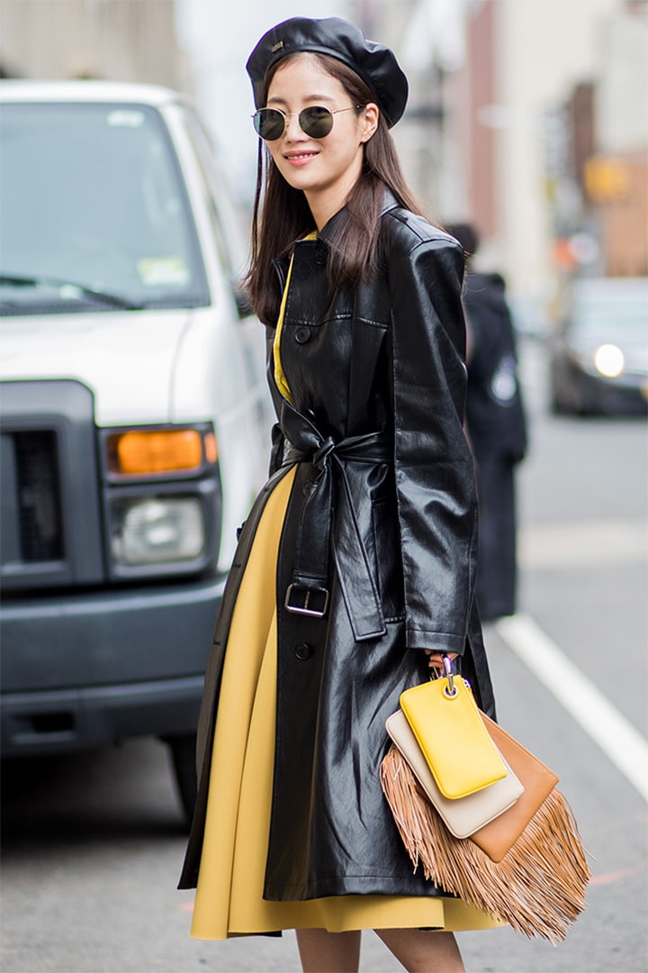 Leather Beret Style Street Style
