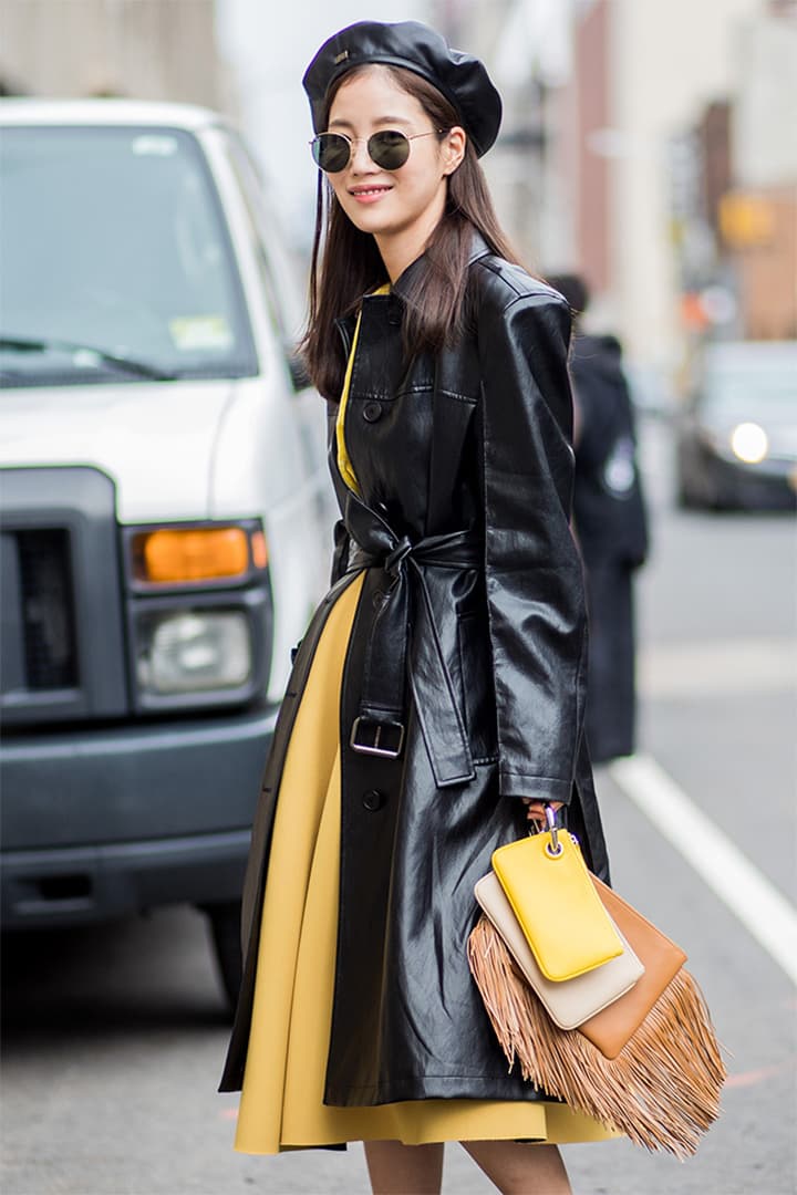 Leather Beret Style Street Style