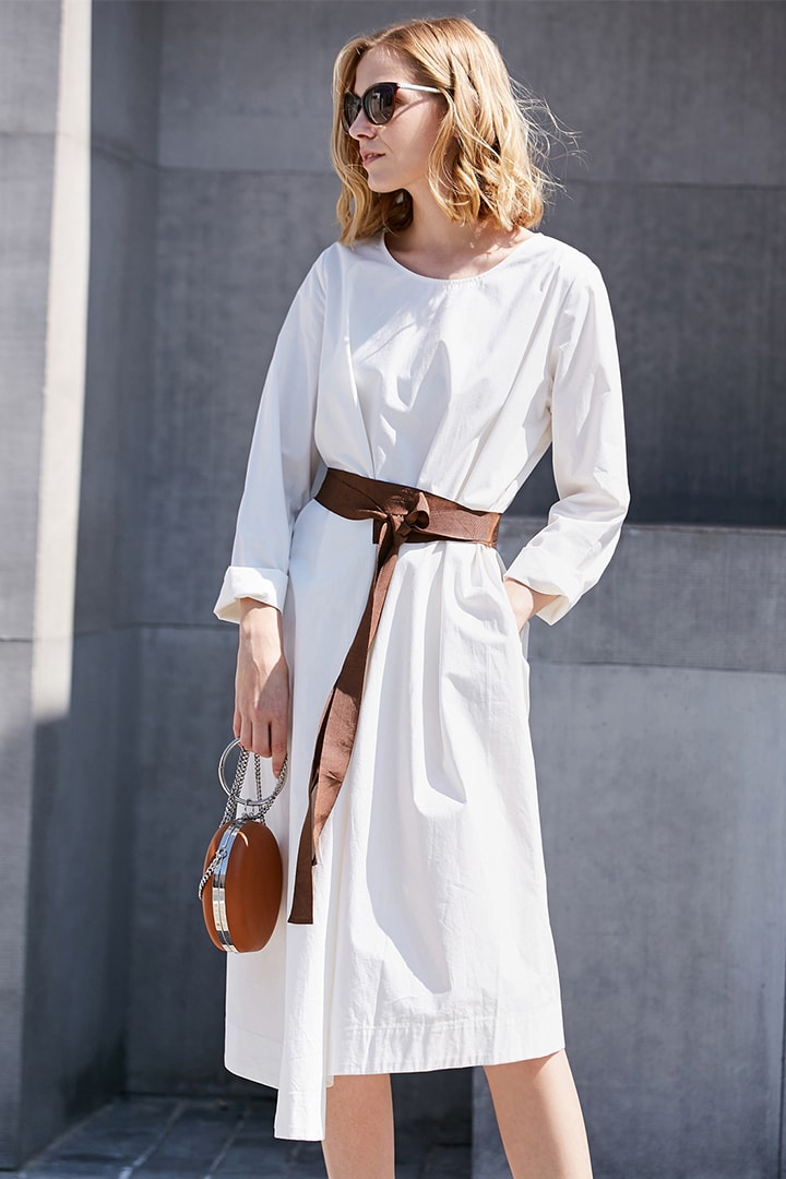 White Dress Summer Trend Belt