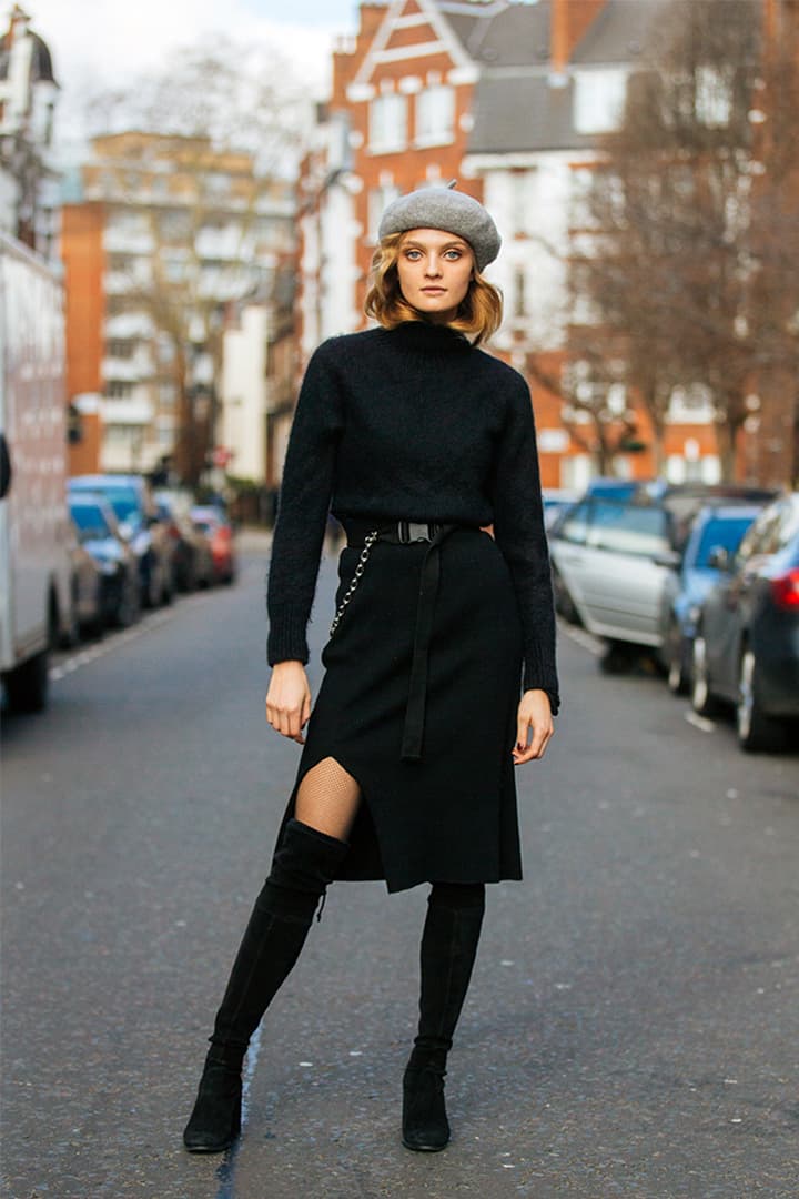 Beret Style All Black Street Style