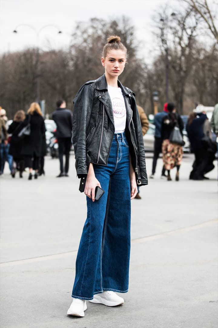 Winter Fall Denim Jeans Street Style