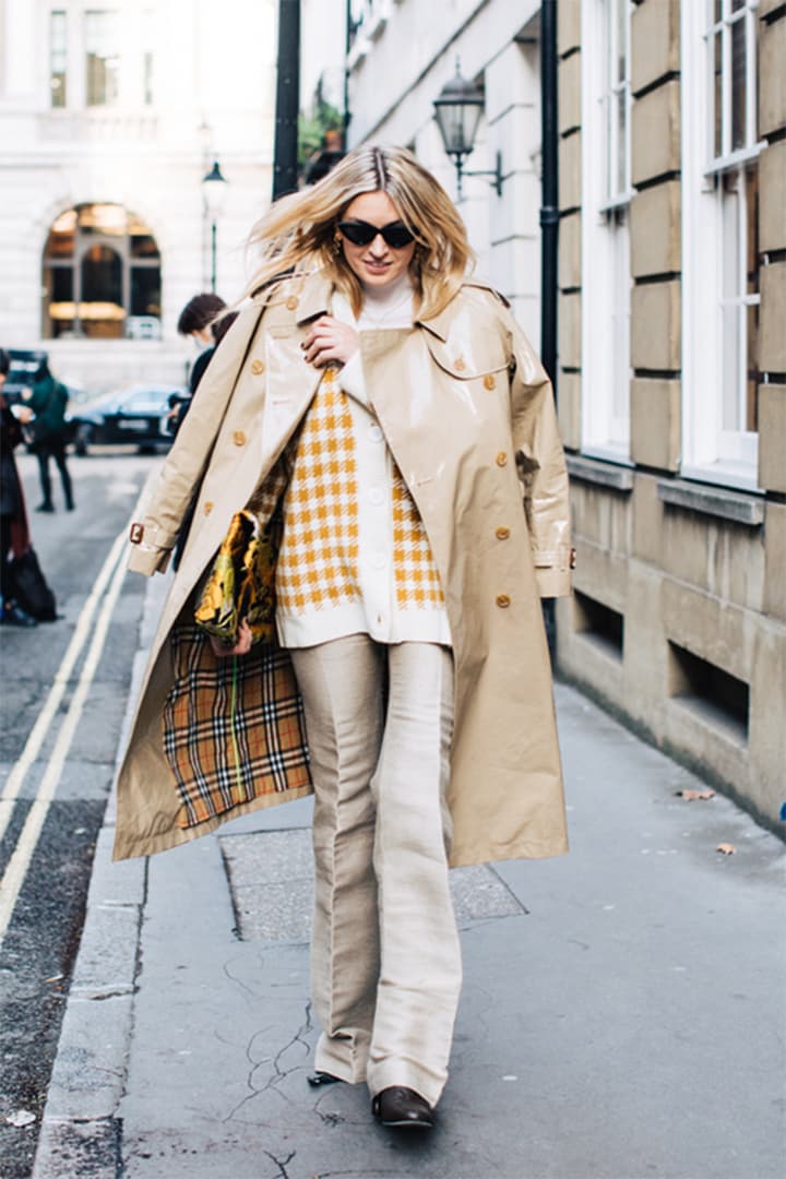 Rainy Day Outfit Street Style Trench Coat Sunglasses