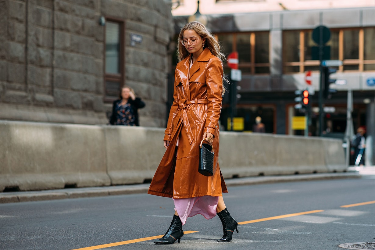 Street Style at Oslo Fashion Week Spring 2019 Coat Boots