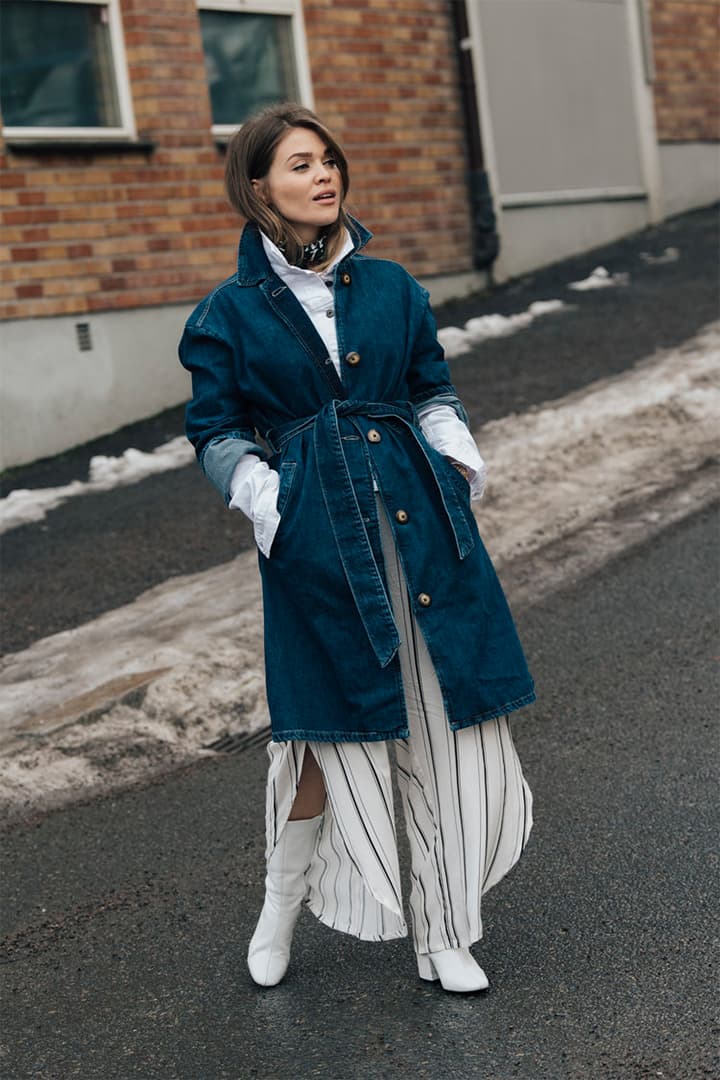 Winter Fall Denim Jacket Street Style