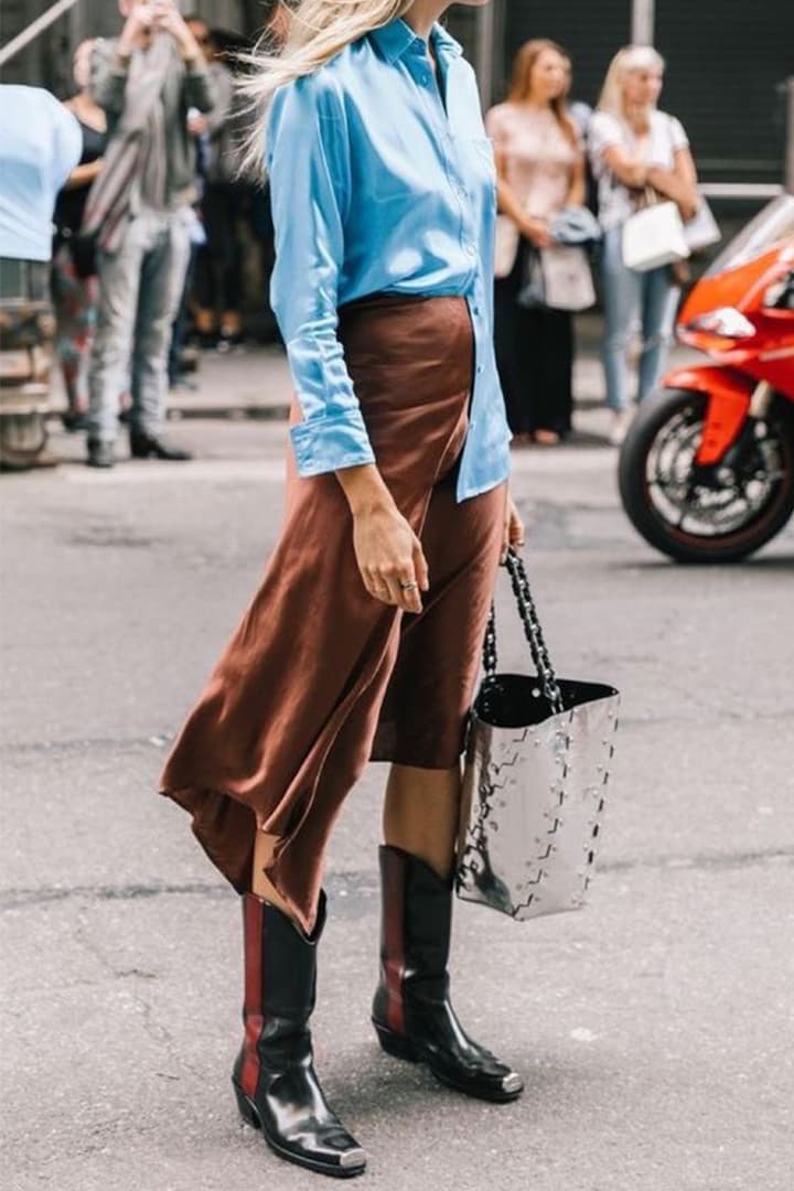 Fall Winter Street Style Dresses with Boots