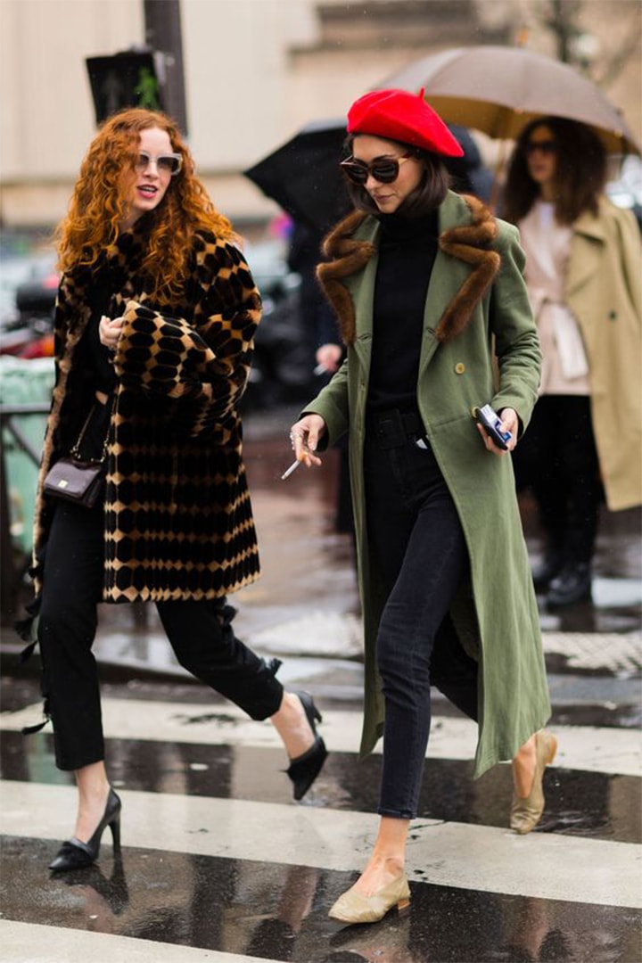 Beret Style Trench Parisian Street Style