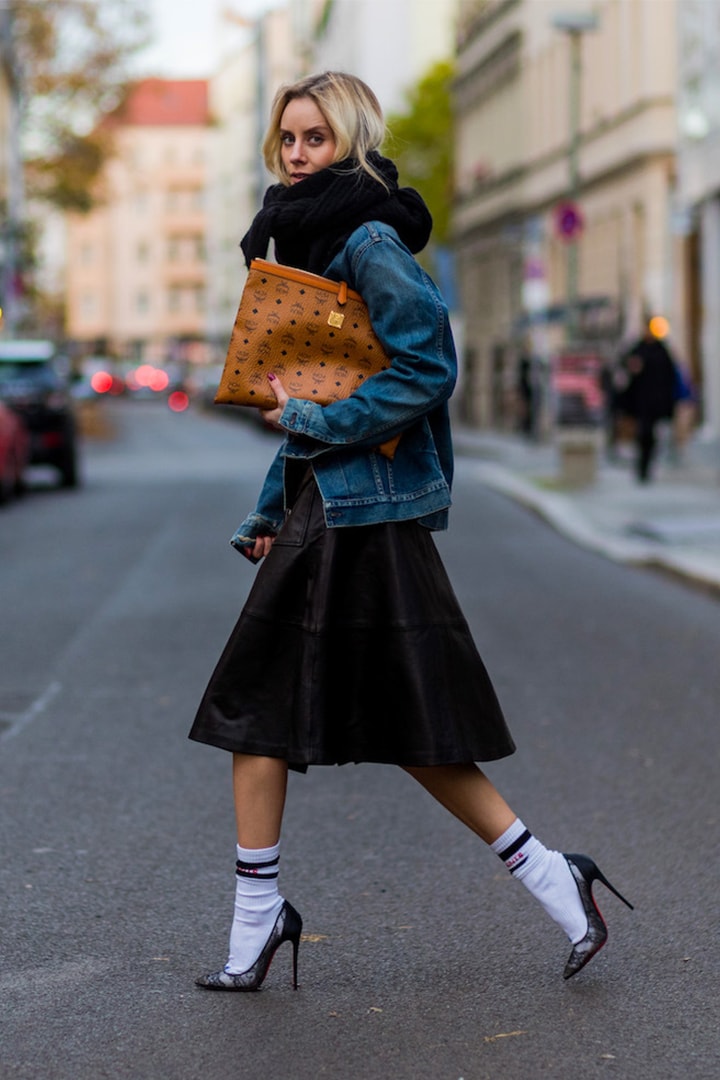 Socks with Heels Fall Winter Street Style