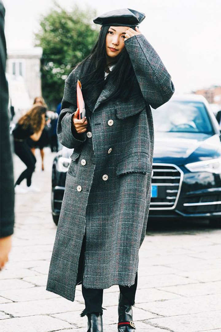 Beret Style Parisian Winter Street Style