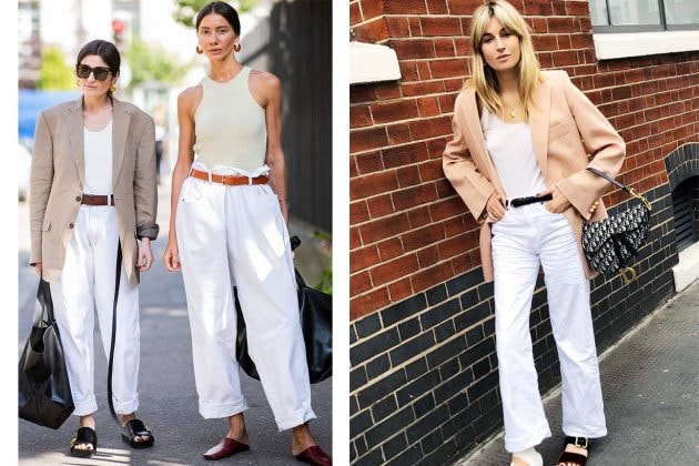 Julie Pelipas white jeans outfits