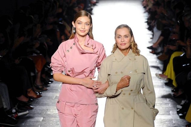 Gigi Hadid and Lauren Hutton on the Bottega Veneta SS17