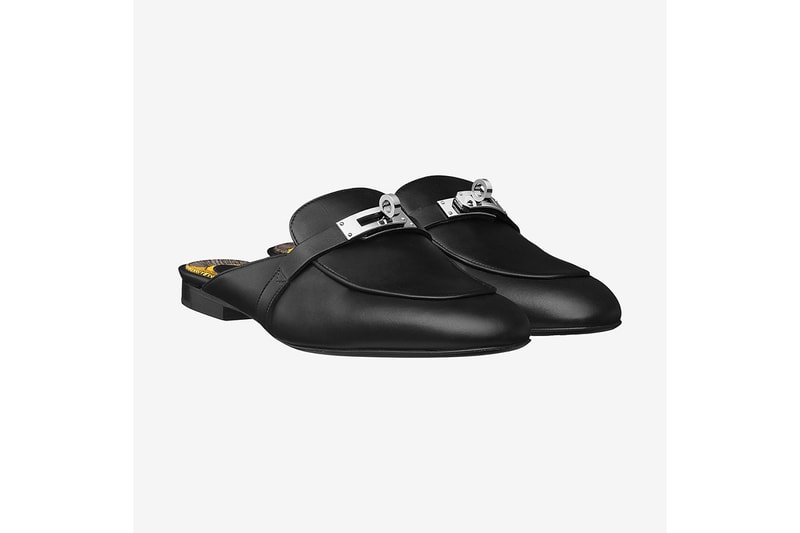 Hermes Oz Mules Slippers Black